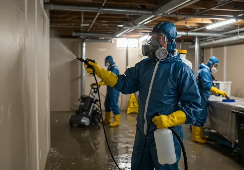 Basement Sanitization and Antimicrobial Treatment process in Gooding County, ID