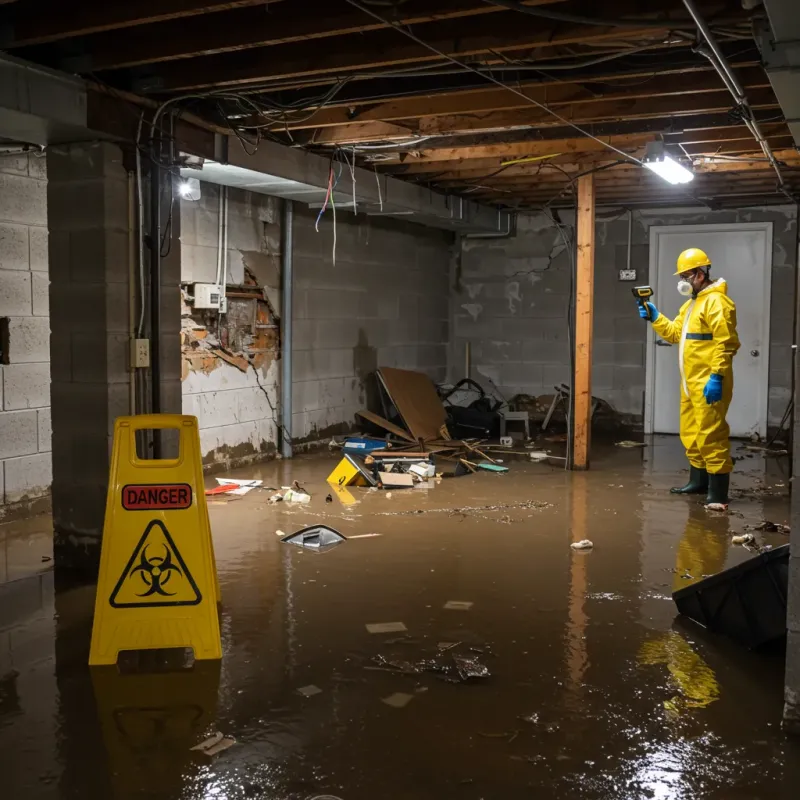 Flooded Basement Electrical Hazard in Gooding County, ID Property